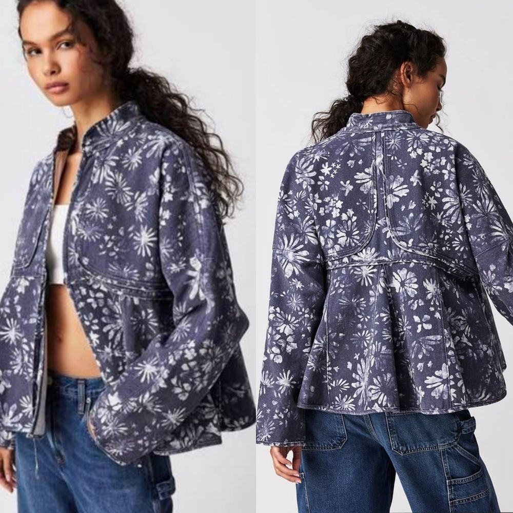 Free People Lua Bed Jacket Free People Denim Jacket Boho Vintage Jean Jacket